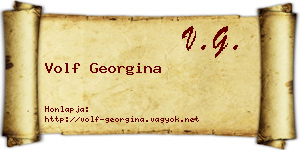 Volf Georgina névjegykártya